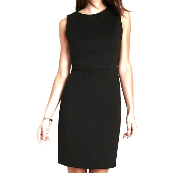 Black Sleeveless Sheath Dress Xl 